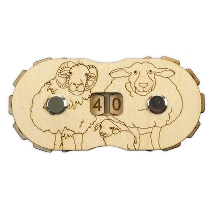⏱ Compte-rangs en bois Emma Ball - motif moutons