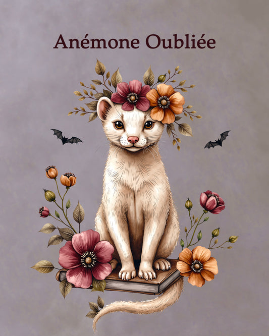 📖 Marque-page cabochon – Anémone Oubliée