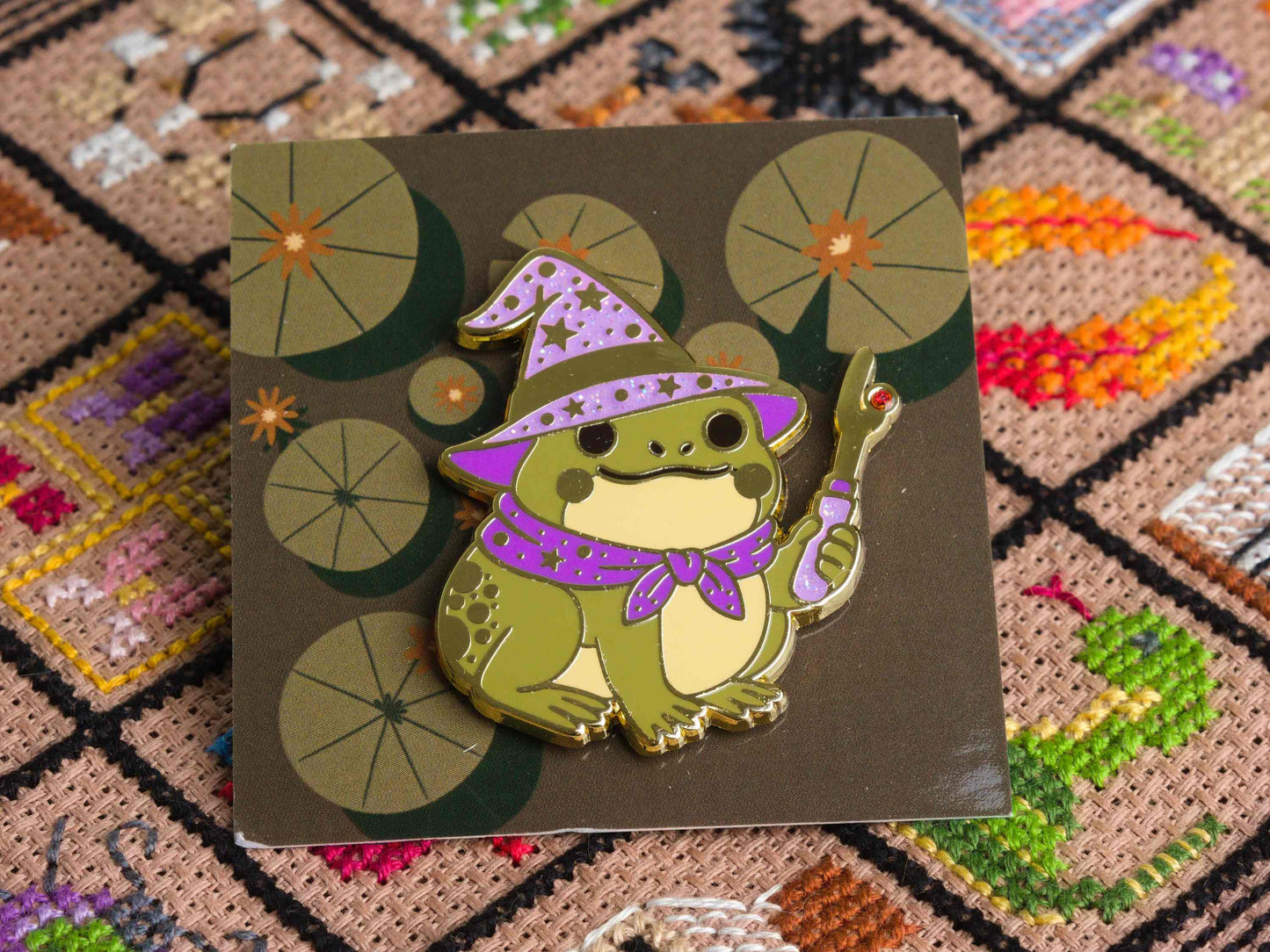 Stitchonomy - Aimant de Brodeuse Sorcier Grenouille