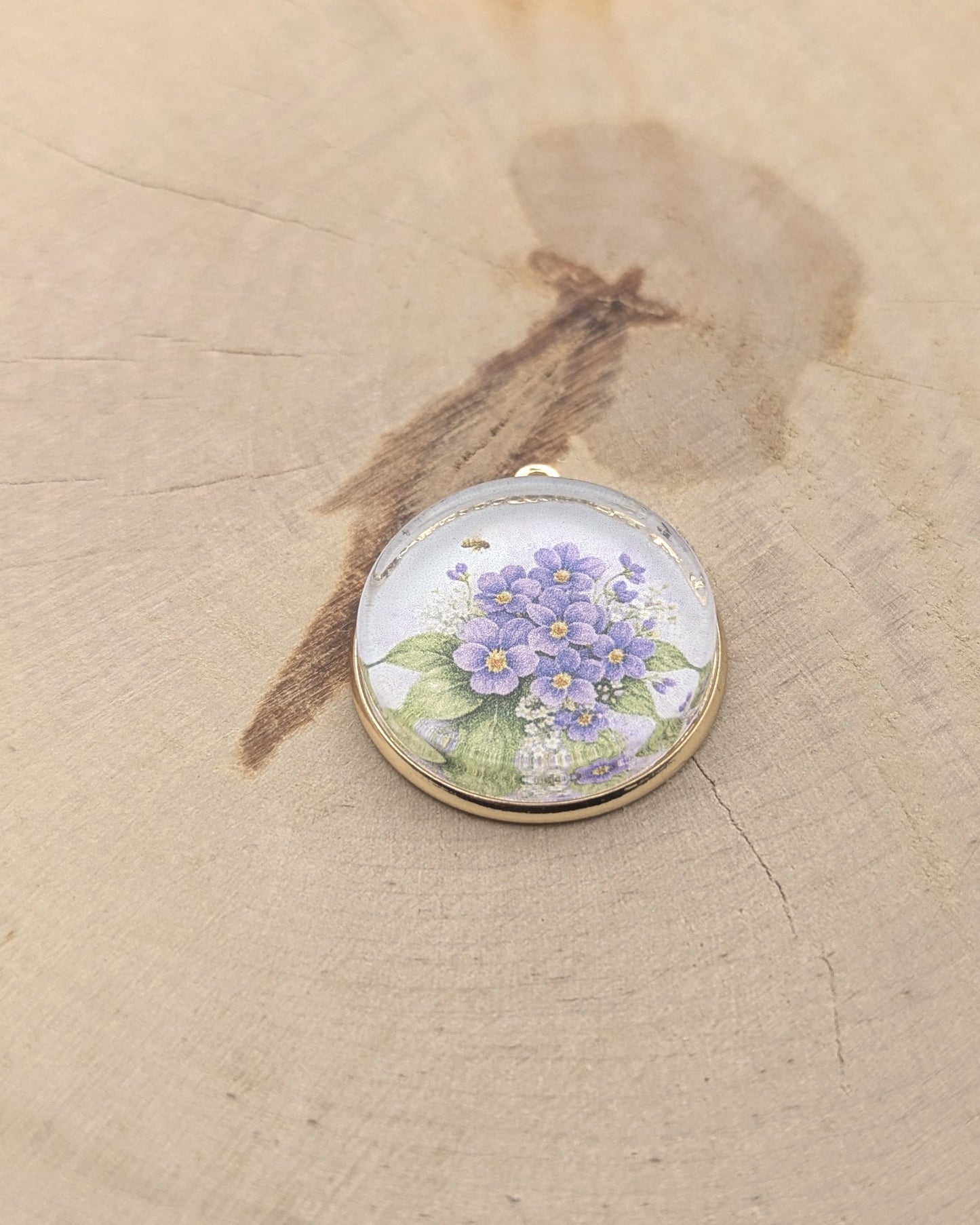 🧷 Aimant de brodeuse – 🌸 Bouquet de Violettes