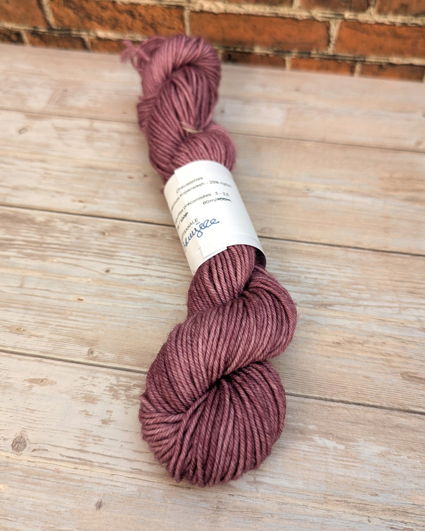 🧵 Mini écheveau teint à la main - Socquettes Bruyère