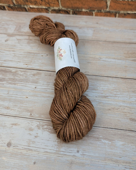 🧵 Mini écheveau teint à la main - Socquettes Caramel
