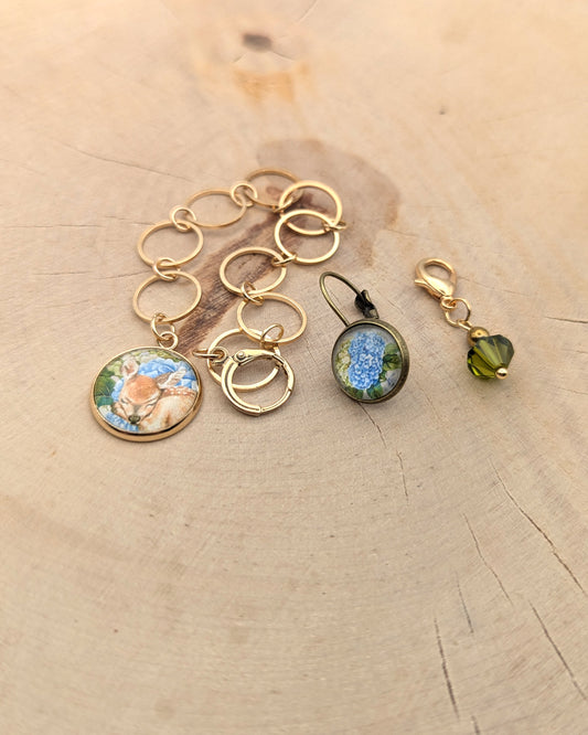 Compte-rangs Tricot et Crochet Hortensia