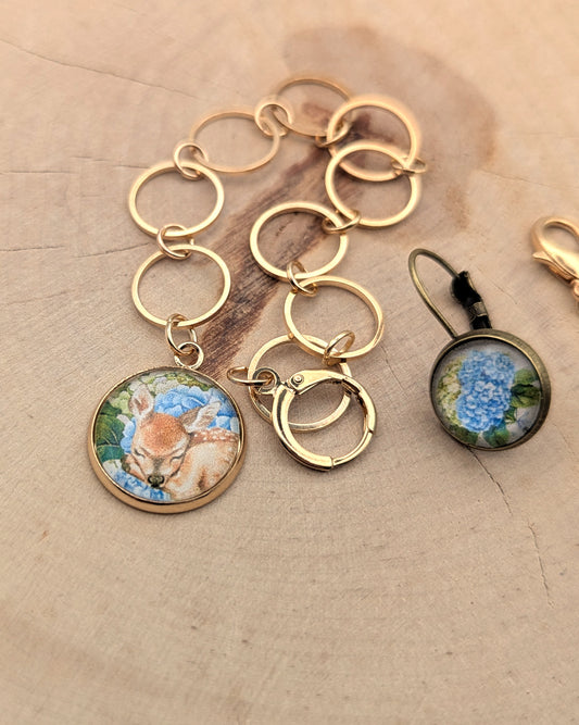 Compte-rangs Tricot et Crochet Hortensia