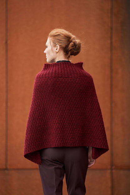 Patron tricot poncho (ou jupe) Damara de Linda Marveng en Français