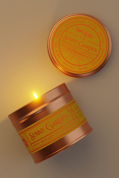 Bougie Sunny Garden – Thym, romarin et citronnelle