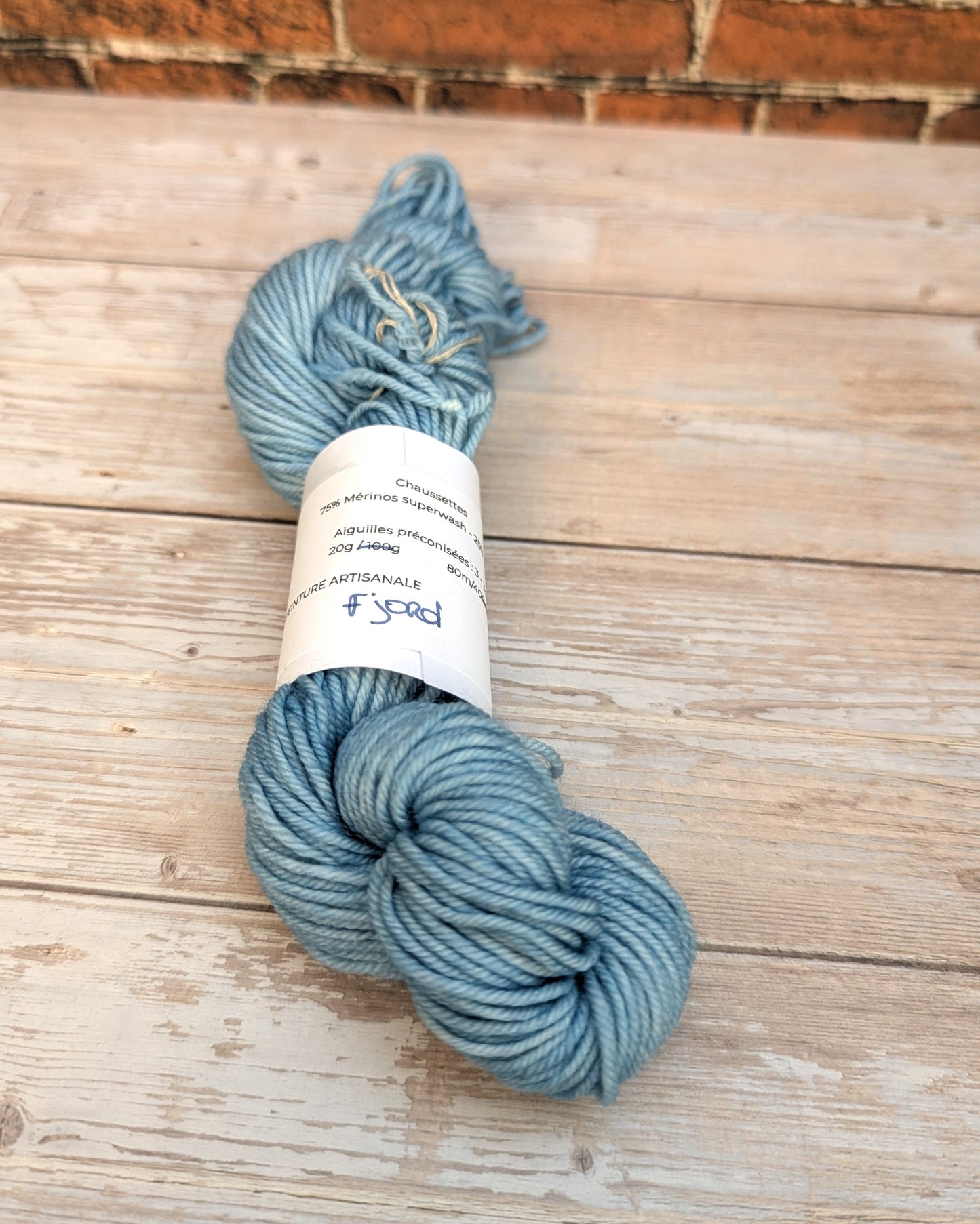 🧵 Mini écheveau teint à la main - Socquettes Fjord