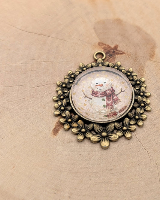 🧷 Aimant de brodeuse – Flocons et Pompon