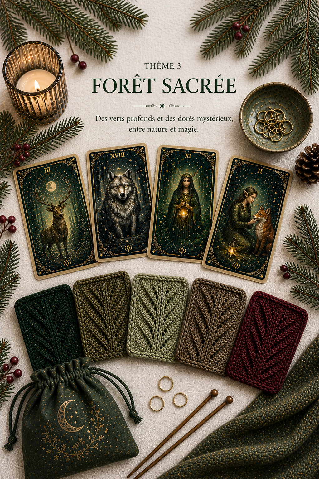 Le Tarot des Nuits d'Hiver - Calendrier de l'Avent Tricot