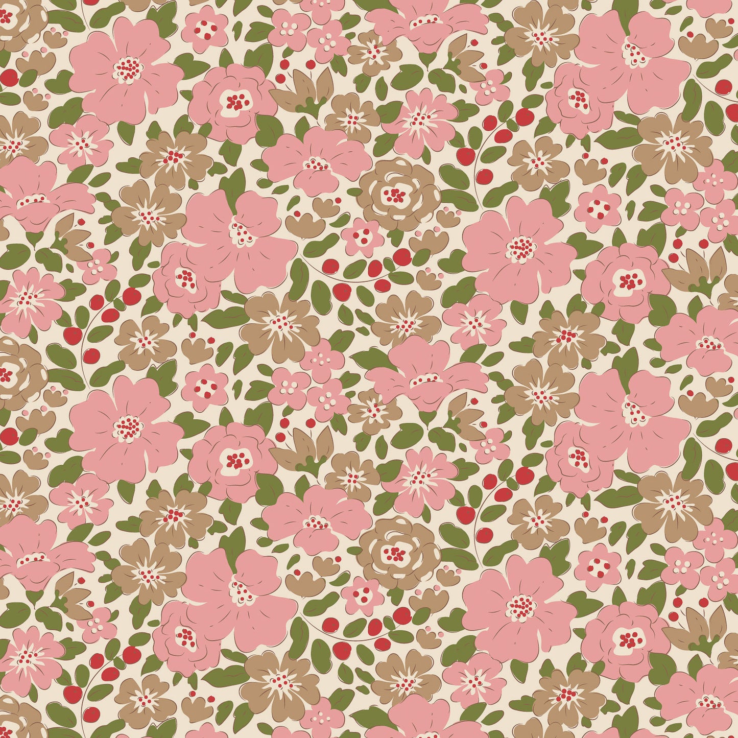 Maple Woods Pink Fabric from Dashwood Studio
