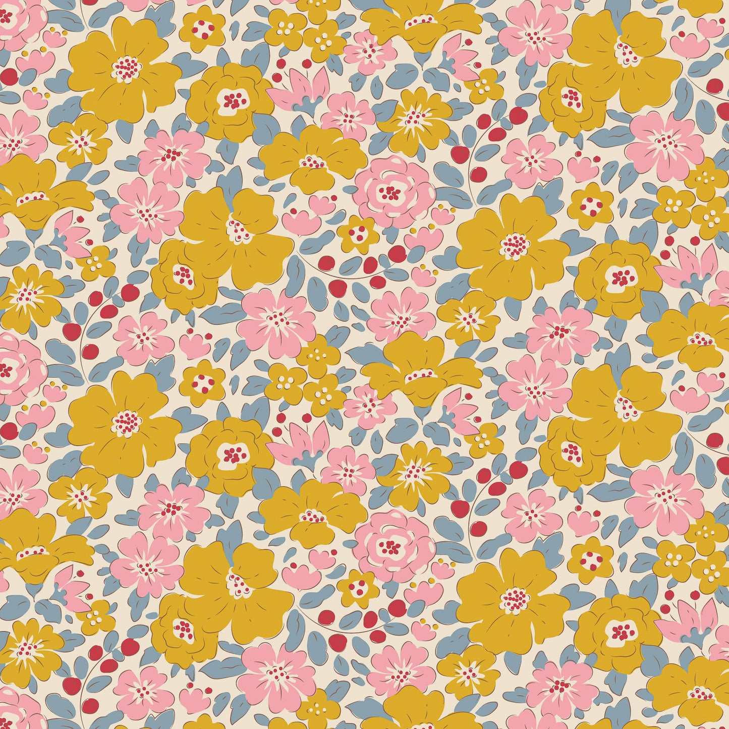 Maple Woods Pink Fabric from Dashwood Studio