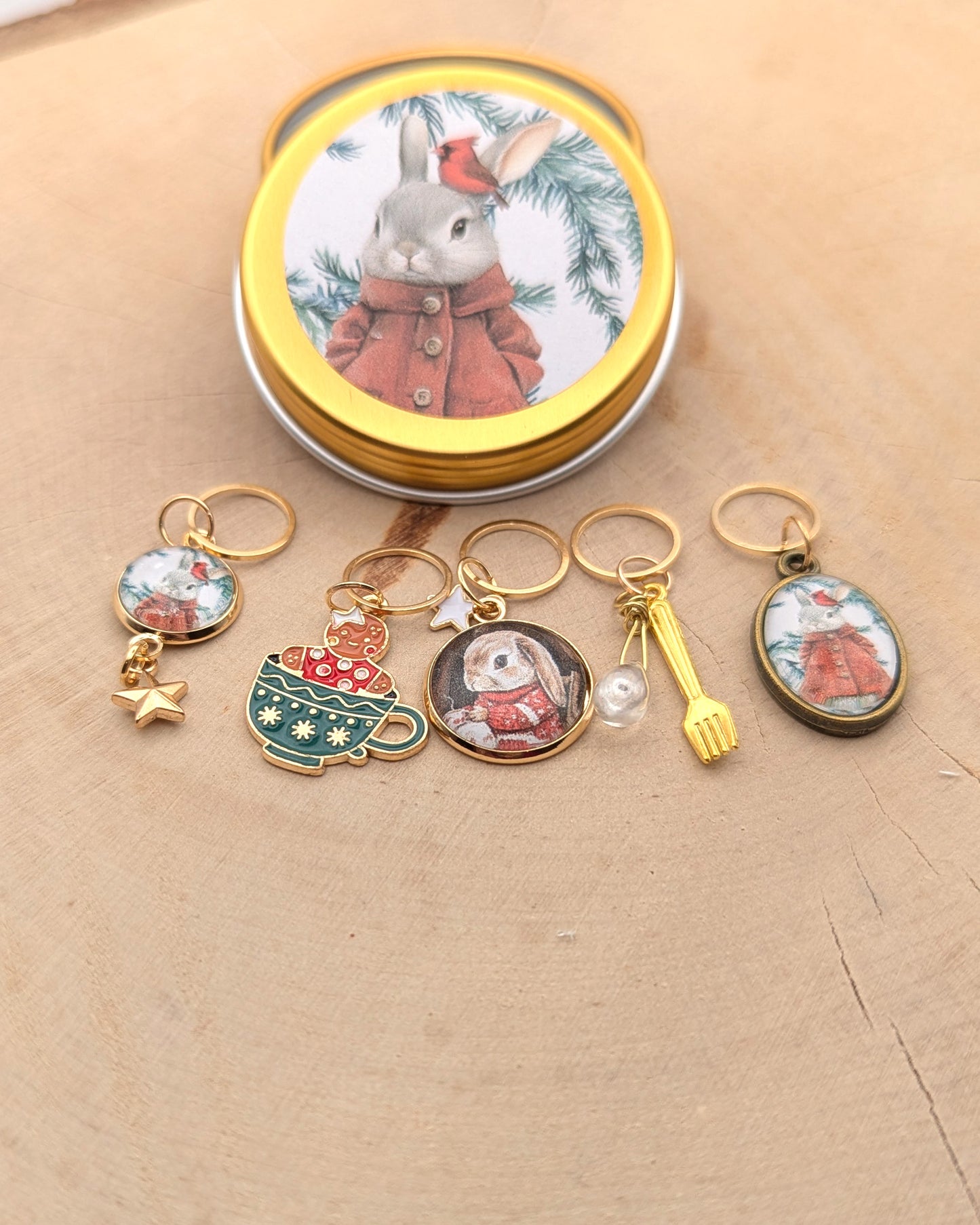 🧶 Ensemble de 5 marqueurs tricot – Lucette & Marcel