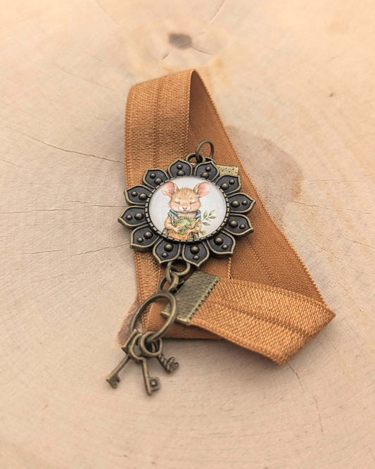 📖 Marque-page cabochon – La bibliothèque de Mousse