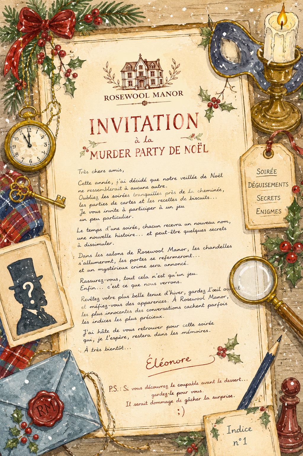 Rosewool Manor – Chapitre 7 : Murder Party de Noël