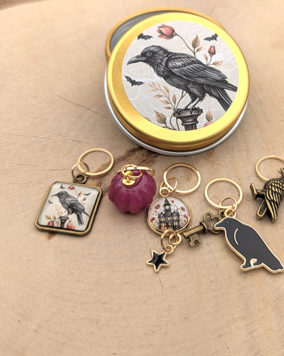 🧶 Ensemble de 5 marqueurs tricot –  Le Manoir de Plume Noire