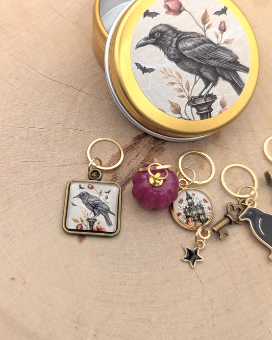 🧶 Ensemble de 5 marqueurs tricot –  Le Manoir de Plume Noire