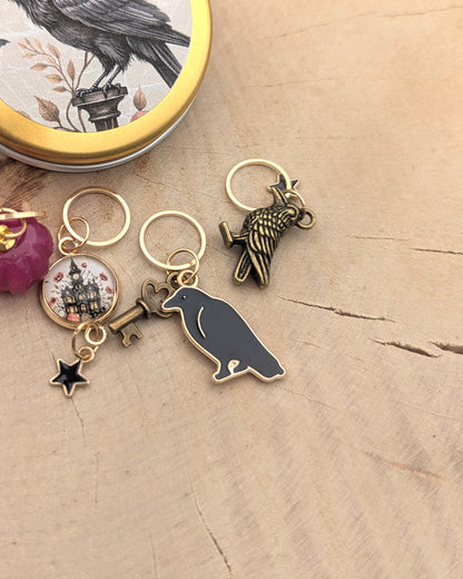 🧶 Ensemble de 5 marqueurs tricot –  Le Manoir de Plume Noire