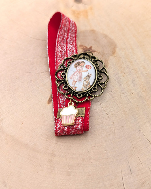 📖 Marque-page cabochon – Hiver Poudré