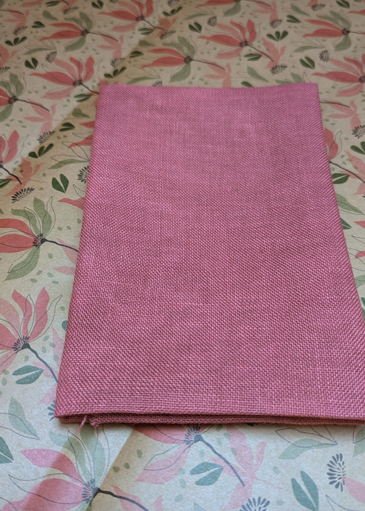 Toile de lin à broder Framboise Ecrasée 12 fils coupon 30x30cm