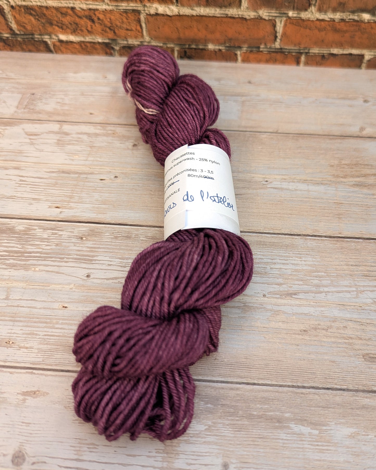 🧵 Mini écheveau teint à la main - Socquettes Velours de l'atelier