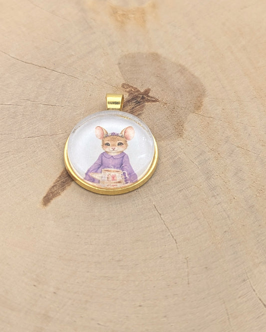 🧷 Aimant de brodeuse – 🌷 Violette, le cœur en fête