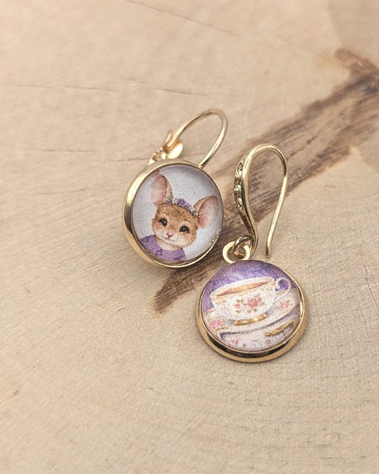 🧶 Duo de marqueurs crochet – 🌷 Violette, le cœur en fête