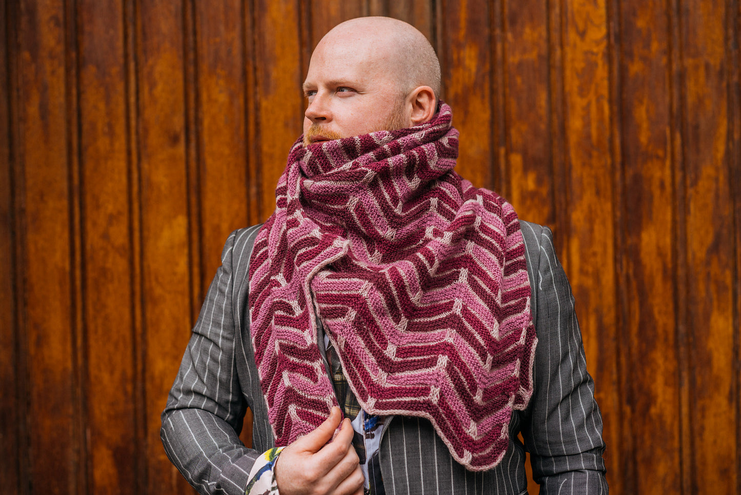 Woven Chevrons shawl knitting pattern by Stephen West