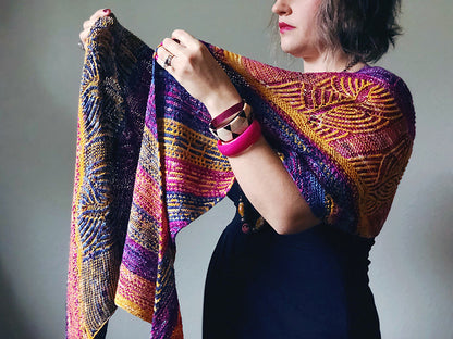 Arcana shawl knitting pattern from Knit Graffiti Designs
