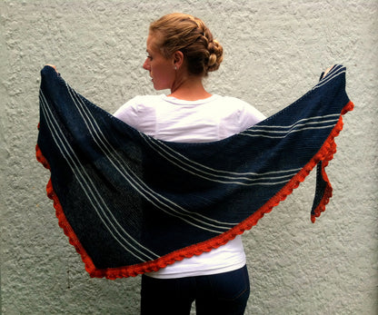 patron tricot châle Bermuda par Amy Miller