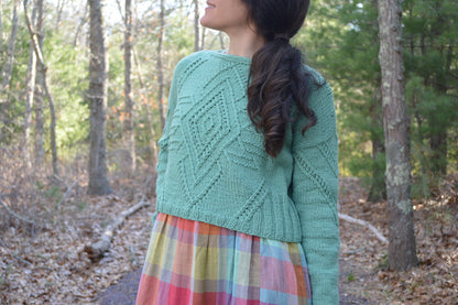 Earth Folk sweater knitting pattern from Boho Chic Fiber Co