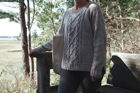 Journey to the Cape sweater knitting pattern from Boho Chic Fiber Co