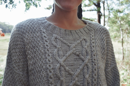 Journey to the Cape sweater knitting pattern from Boho Chic Fiber Co