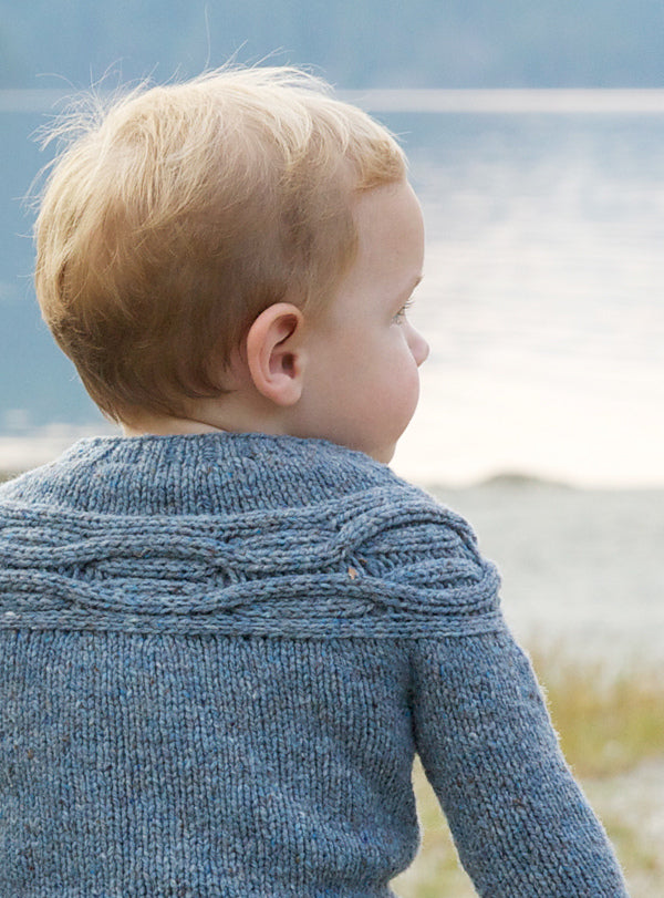 Patron tricot gilet enfant à torsades Caribou (tailles adulte et enfant)