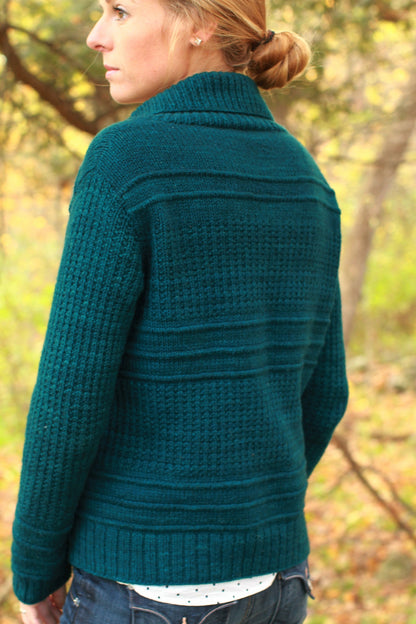 Warren cardigan knitting pattern by Amy Miller