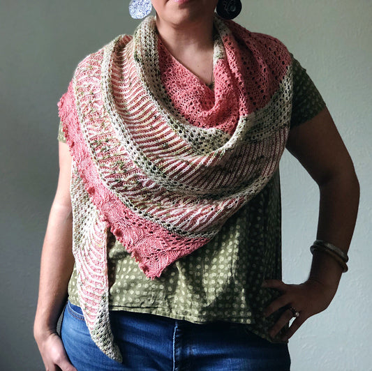 Dottie Jane shawl knitting pattern from Knit Graffiti Designs
