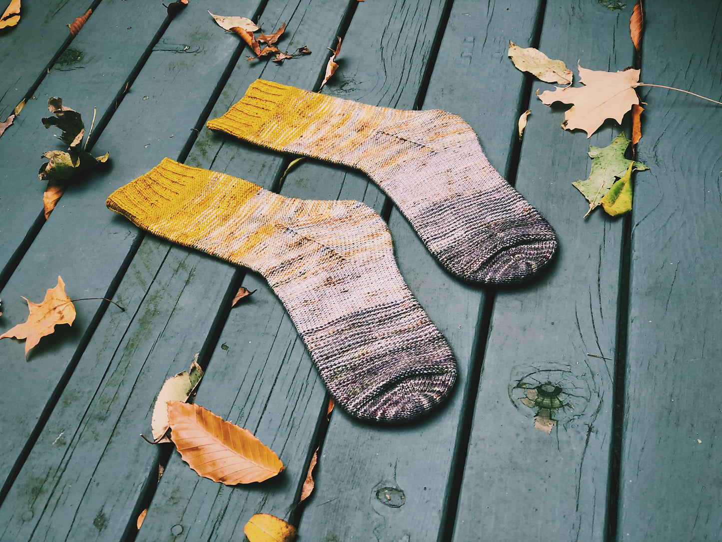 Fluorite socks knitting pattern by Andrea Mowry