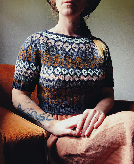 Jupiter Crop sweater knitting pattern