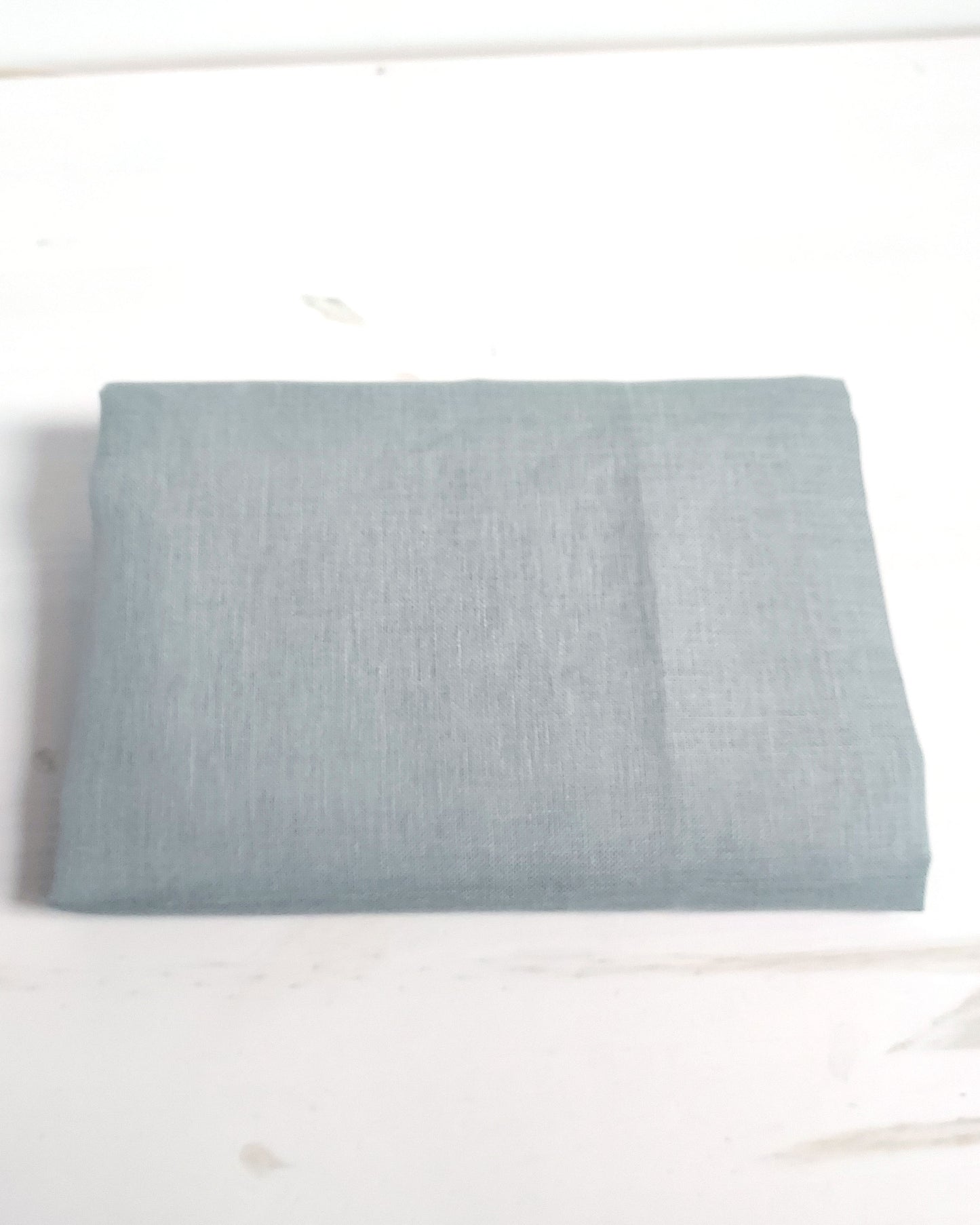 Linen canvas for embroidery gray green Zinc 12 threads coupon 50x70cm