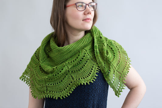 Original shawl knitting pattern by Ysolda Teague, Stac Shoaigh