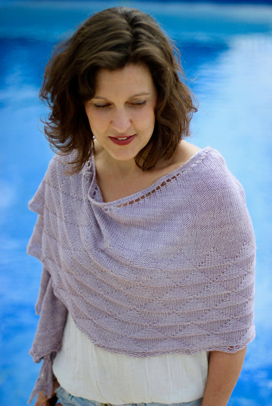 Ripple Dancer shawl knitting pattern by Truly Myrtle